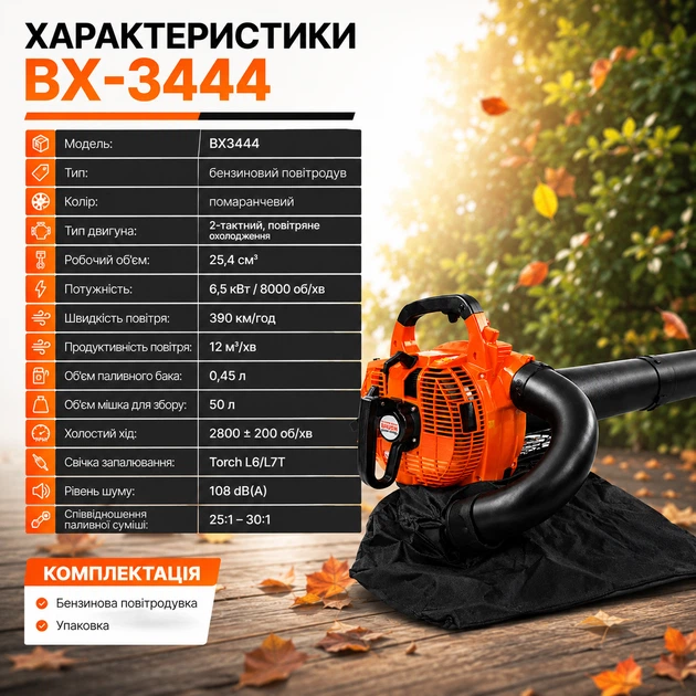 Бензиновая воздуходувка BX-3444 - изображение 5