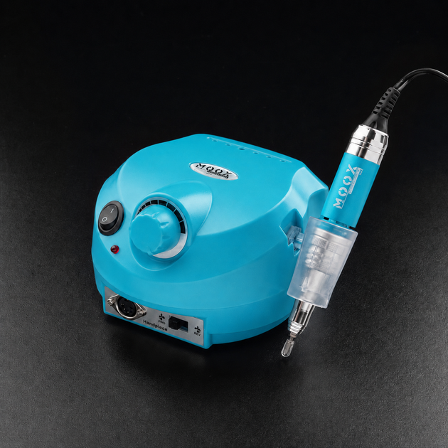 Фрезер Мокс X500 на 65W - 45000 об/мин (бирюзовый/light blue) для маникюра и педикюра - изображение 9