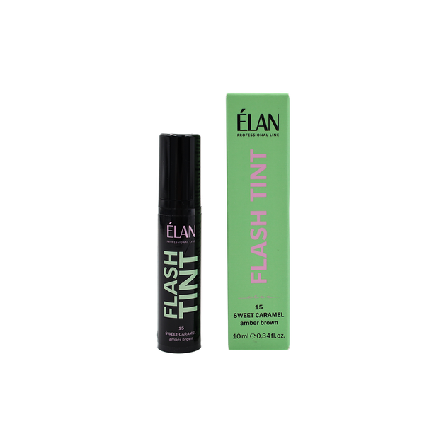 Краска для бровей Elan «FLASH TINT» 15 Sweet Caramel (янтарный коричневый) - изображение 2