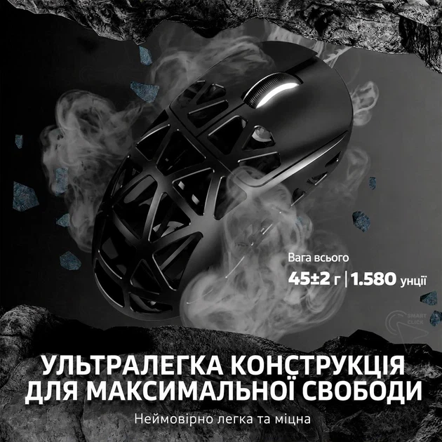 Игровая мышь ATTACK SHARK R2 Black корпус из магниевого сплава, беспроводная трехрежимная 2.4G/Bluetooth/USB-C, 8000Hz, PAW3950, 42000 DPI, Nordic 52840, 45 г ультралегкая, черная - изображение 7