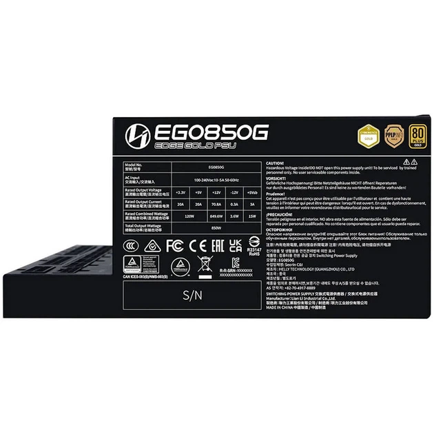 Блок питания Lian Li Edge Gold 850W Black (G9P.EG0850G.B000.EU) - изображение 9