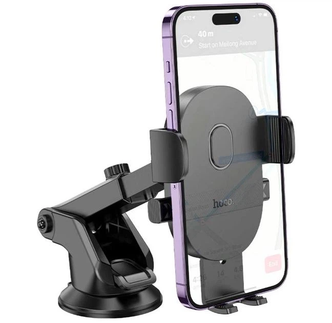 Холдер Universal Car Holder HOCO H19 (чорний) - Фото 4 Холдер Universal Car Holder HOCO H19 (чорний) - зображення 4