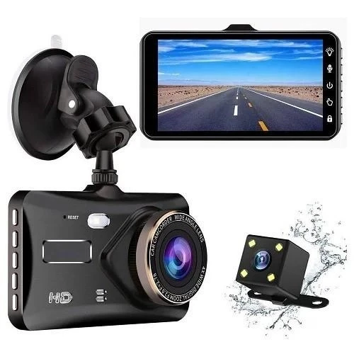 Відеореєстратор автомобільний на дві камери Full HD з сенсорним екраном 4 дюйми та датчиком удару (582194) - зображення 4