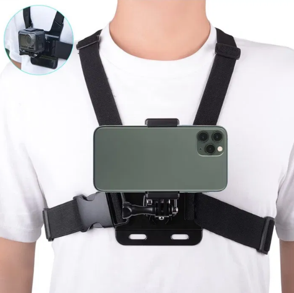 Универсальное нагрудное крепление-жилет для телефона и экшн-камер (GoPro, DJI, Xiaomi) - изображение 2