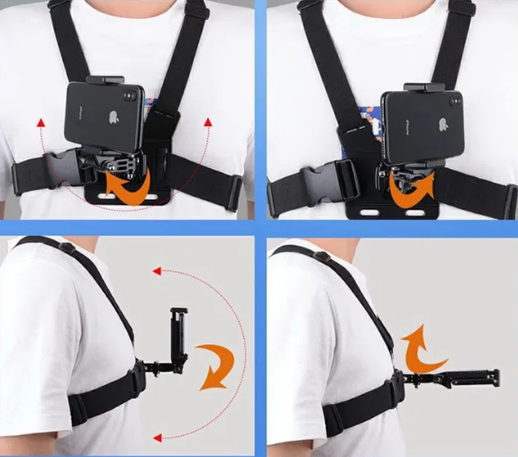 Универсальное нагрудное крепление-жилет для телефона и экшн-камер (GoPro, DJI, Xiaomi) - изображение 5