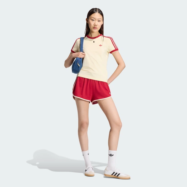 Жіноча футболка 3 STRIPES SLIM adidas KS4780 (M) жовтий (4069996501737) - зображення 3