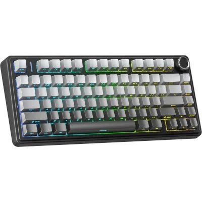 Клавиатура Aula F75 Gasket Reaper Switch Hot-Swap RGB Bluetooth/Wireless/USB UA Black/Grey (6948391209913) - изображение 2