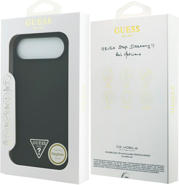 Панель Guess Triangle Logo MagSafe для Apple iPhone Air Black (3666339517120) - зображення 8