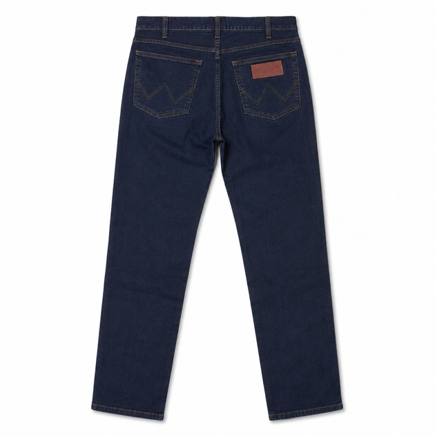 Джинсы Wrangler Regular мужские прямого кроя,38 Темно-синий - изображение 7