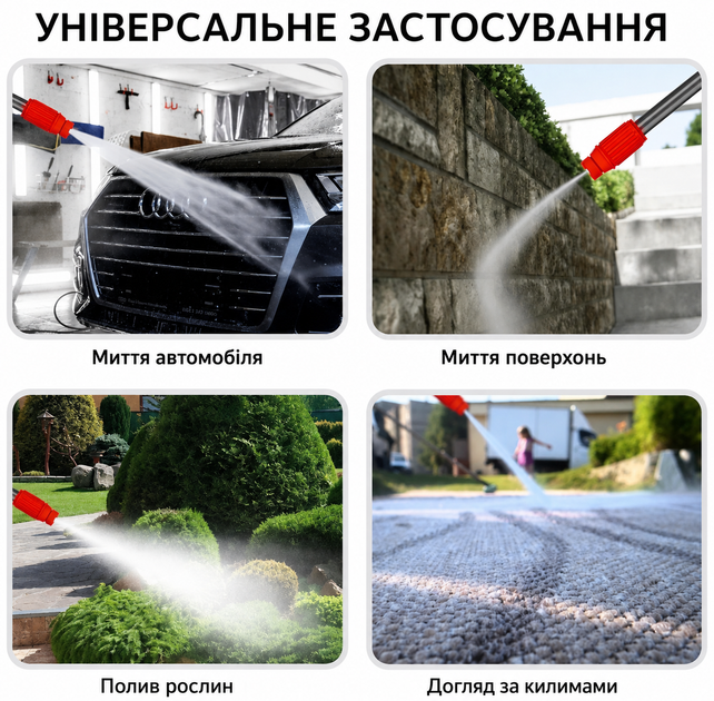 Акумуляторна мийка високого тиску 48V 5Ah 30 бар, 2 АКБ, портативна мінімийка - Фото 3 Акумуляторна мийка високого тиску 48V 5Ah 30 бар, 2 АКБ, портативна мінімийка - изображение 3