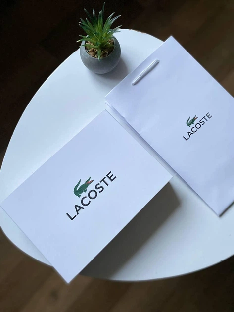Чоловічий шкіряний ремень Lacoste з двома пряжками + пакування у подарунок - зображення 6
