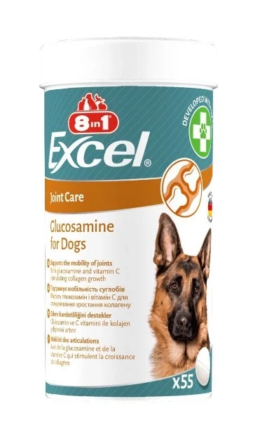 Вітаміни 8in1 Excel Glucosamine для цуценят та дорослих собак для суглобів 55 шт - Фото 1 Вітаміни 8in1 Excel Glucosamine для цуценят та дорослих собак для суглобів 55 шт - зображення 1