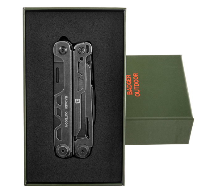 Мультитул Badger Outdoor Ash Blackwash 18 Інструментів Нейлонова Кобура Чорний BO-MT-ASH-SW - зображення 3