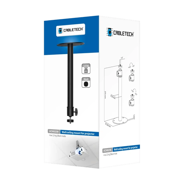 Кронштейн Cabletech для проектора настінний/стельовий (UCH0258) - Фото 6 Кронштейн Cabletech для проектора настінний/стельовий (UCH0258) - зображення 6