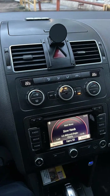 Комплект держателя для Volkswagen Touran (2005–2010). Базовая основа под держатель + магнитный держатель. - Фото 2 Комплект держателя для Volkswagen Touran (2005–2010). Базовая основа под держатель + магнитный держатель. - изображение 2