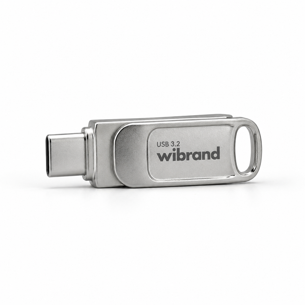 Флеш-накопитель Wibrand USB 3.2 Gen1 Bee 128GB USB Type-A/USB Type-C Silver - Фото 3 Флеш-накопитель Wibrand USB 3.2 Gen1 Bee 128GB USB Type-A/USB Type-C Silver - изображение 3