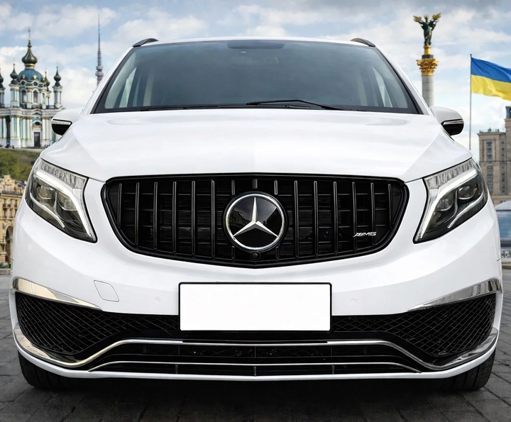 Передняя решетка GT Panamericana Black для Mercedes Vito/V-class W447 2014-2019 гг - изображение 2