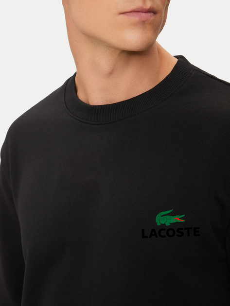Мужской свитшот на флисе Lacoste Размер L Черный (MST0001739) - Фото 4 Мужской свитшот на флисе Lacoste Размер L Черный (MST0001739) - изображение 4