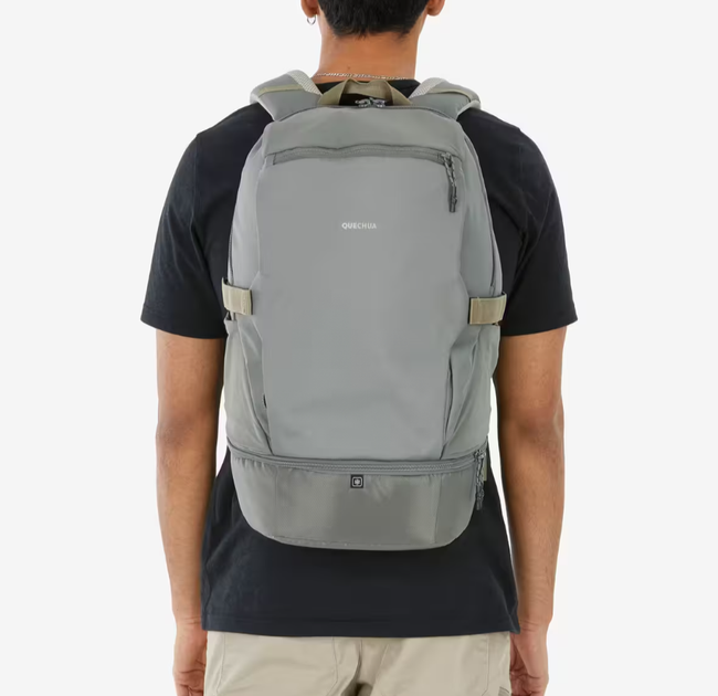 Туристичний Рюкзак QUECHUA Arpenaz NH500 30л 50 х 28 х 20 см Хакі Сумісні з Питною Системою - зображення 2