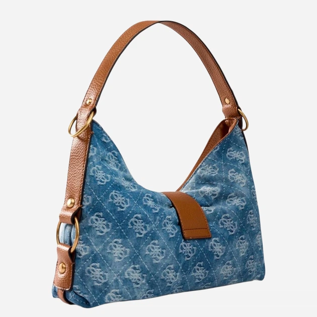 Torebka hobo damska duża Guess HWDB9308180-DLP Niebieska (800070360367) - obraz 4