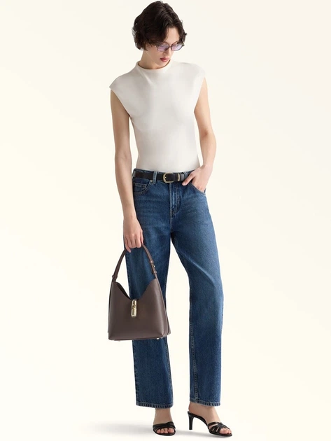 Torba damska skórzana Furla WB01979BX33532460S1007 Brązowa (800070360626) - obraz 3