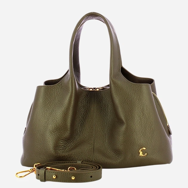 Torba damska skórzana Coccinelle E1VOF180101-W25 Khaki (800070363580) - obraz 4