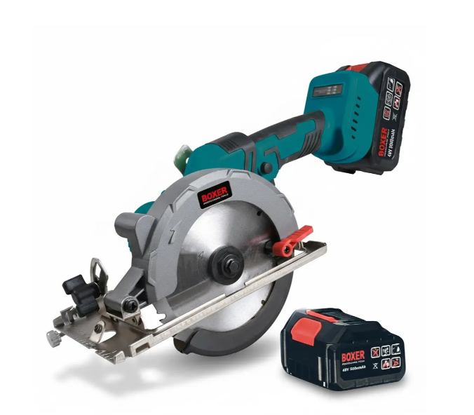Аккумуляторная циркулярная пила BOXER SR-020 48V 5Ah с двумя аккумуляторами бесщеточным двигателем диском 125 мм и глубиной пропила 28 мм - изображение 6
