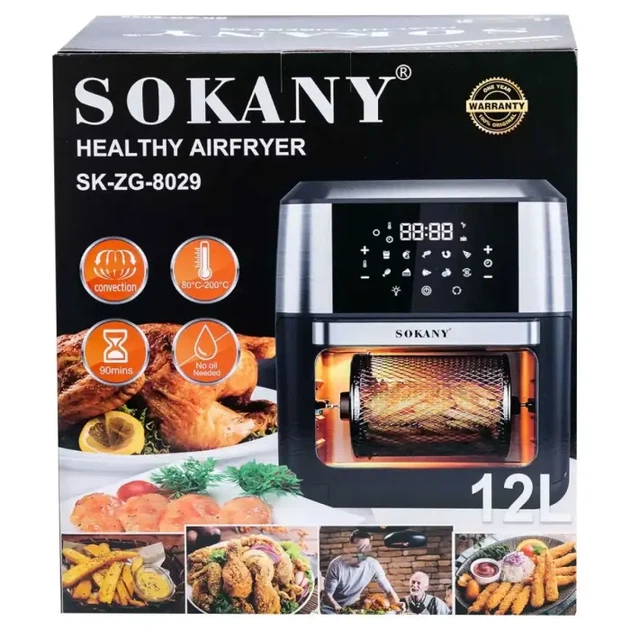 Аерофритюрниця Sokany на 12 л, 1800Вт SKZG8029 - изображение 7