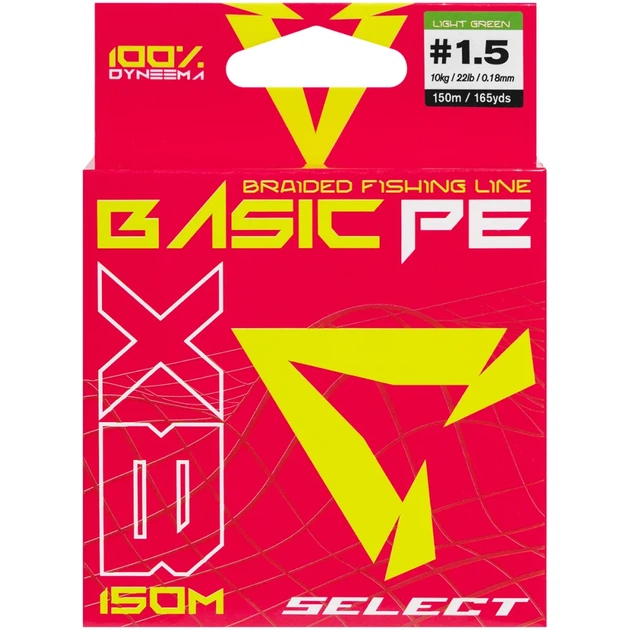 Шнур Select Basic PE 8X Light Green 150m #1.5/0.18mm 22lb/10kg - Фото 2 Шнур Select Basic PE 8X Light Green 150m #1.5/0.18mm 22lb/10kg - изображение 2