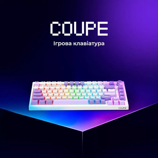 Бездротова клавіатура Proove Gaming Coupe (Ukraine Layout) black - Фото 3 Бездротова клавіатура Proove Gaming Coupe (Ukraine Layout) black - изображение 3