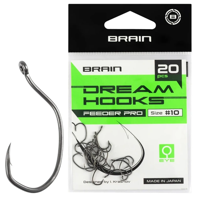 Крючок Brain Dream Hooks Feeder Pro #10 (20шт/уп) - Фото 1 Крючок Brain Dream Hooks Feeder Pro #10 (20шт/уп) - изображение 1