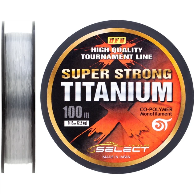 Леска Select Titanium 100m 0.13mm 2.2kg (Steel) - Фото 1 Леска Select Titanium 100m 0.13mm 2.2kg (Steel) - изображение 1