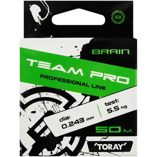 Леска Brain Team Pro 50m (clear) 0.243mm 5.5kg - Фото 2 Леска Brain Team Pro 50m (clear) 0.243mm 5.5kg - изображение 2