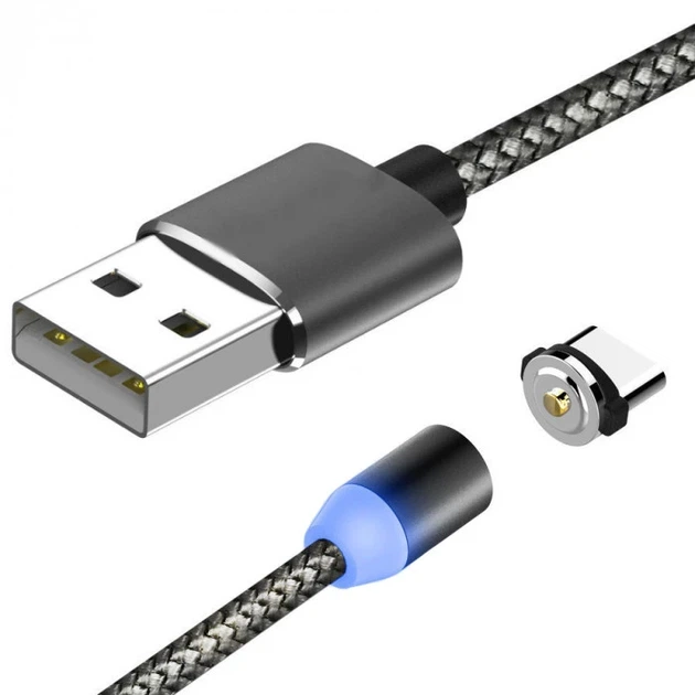 USB кабель Aspor 360 Lightning magnetic- чорний - Фото 3 USB кабель Aspor 360 Lightning magnetic- чорний - изображение 3