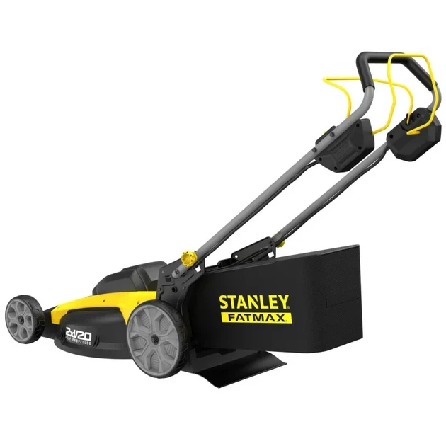 Газонокосилка аккумуляторная STANLEY FatMax V20 бесщеточная самоходная 51 см 2 АКБ 4 А·ч до 1000 м² (SFMCMWS251M-QW) - изображение 2