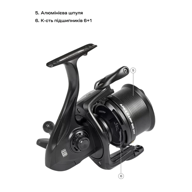 Котушка Brain Apex Carp Big Pit 8000 6+1BB - Фото 8 Котушка Brain Apex Carp Big Pit 8000 6+1BB - зображення 8