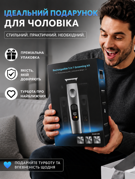 Триммер для бороды усов машинка для стрижки профессиональная для волос тела бритья на аккумуляторе триммеры бритвы для лица со сменными насадками стрижка беспроводной электротриммер аккумуляторный универсальный электро для дома подстригания бритва - изображение 9