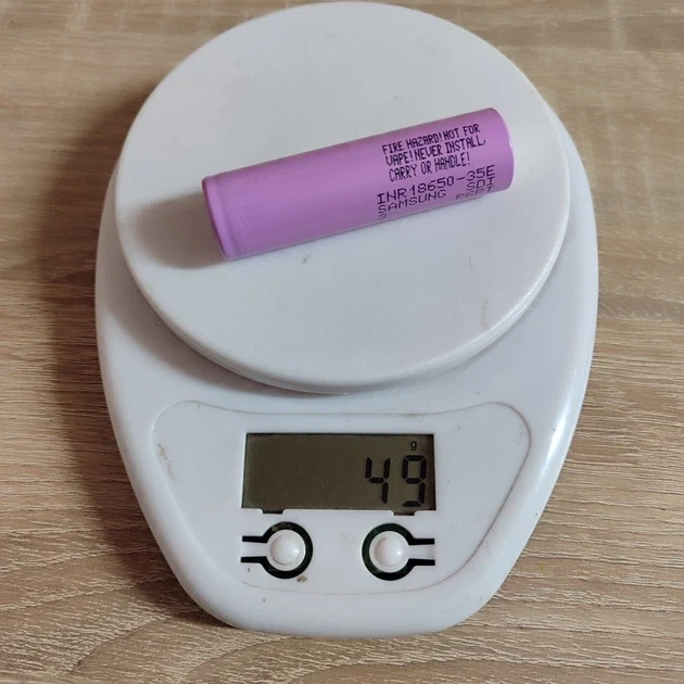 Аккумулятор 18650 Li-Ion Samsung INR18650-35E, 3400 mAh, 8A-2 ШТУКИ в боксе - изображение 6