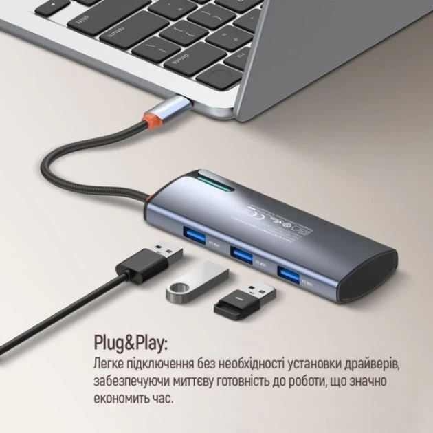 Док-станция ColorWay CW-HUB01 5-в-1 USB-C для ноутбука с HDMI 4K и PD 100 Вт - изображение 5
