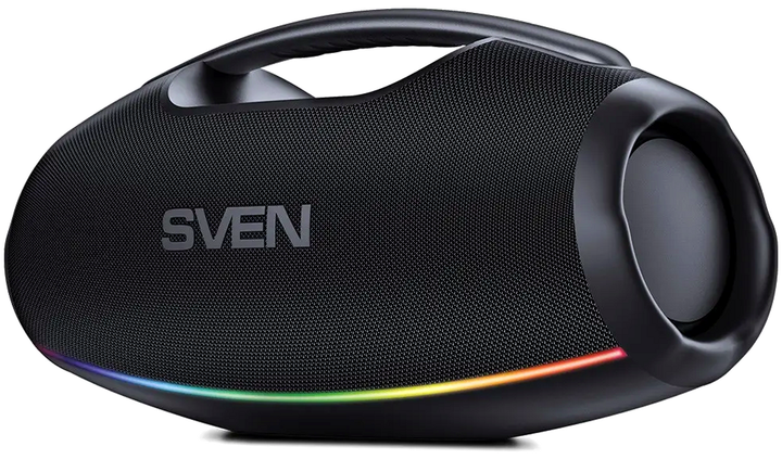 Портативная акустическая система Bluetooth 180 Вт с RGB подсветкой для пикника черный SVEN SE0762 - Фото 1 Портативная акустическая система Bluetooth 180 Вт с RGB подсветкой для пикника черный SVEN SE0762 - изображение 1