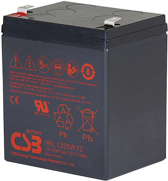 Аккумуляторная батарея CSB HRL1225WF2 12V 5.8Ah (YT31040) - Фото 2 Аккумуляторная батарея CSB HRL1225WF2 12V 5.8Ah (YT31040) - изображение 2