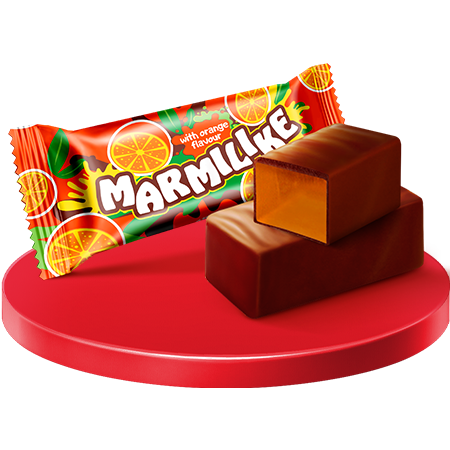 Цукерки LUKAS MARMILIKE зі смаком апельсину 1 кг - Фото 1 Цукерки LUKAS MARMILIKE зі смаком апельсину 1 кг - зображення 1