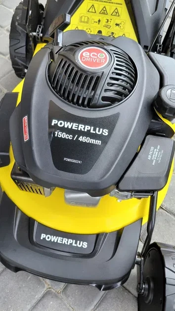 Бензинова самохідна газонокосарка Powerplus POWXG60241 150 см³ 2,6 кВт 46 см 7 рівнів травозбірник 55 л - зображення 5