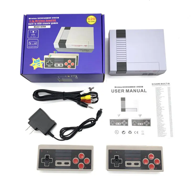 Игровая ретро-консоль NES620 8-bit HDMI с 2 беспроводными геймпадами и 620 встроенными играми - изображение 2