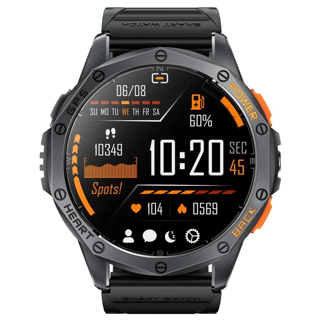 Умные часы Smart GPS Max Black AMOLED 1,43" сталь 51х15 мм - изображение 3