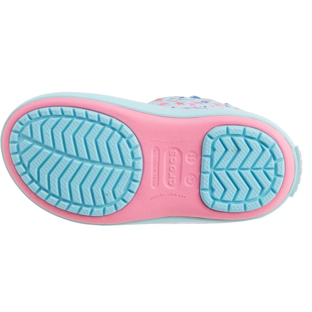Дитячі крокси чоботи для дівчинки Crocs Crocband LodgePoint Graphic Winter Boot Blue/Pink (33-34, блакитні) - Фото 4 Дитячі крокси чоботи для дівчинки Crocs Crocband LodgePoint Graphic Winter Boot Blue/Pink (33-34, блакитні) - зображення 4