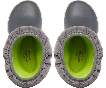 Дитячі крокси чоботи для хлопчика Crocs Crocband Winter Boot Grey/Green (24-25, сірий) - Фото 4 Дитячі крокси чоботи для хлопчика Crocs Crocband Winter Boot Grey/Green (24-25, сірий) - изображение 4