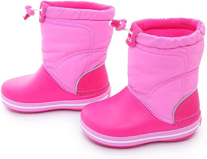 Дитячі крокси чоботи для дівчинки Crocs Crocband LodgePoint Winter Boot Pink (38-39, рожевий) - Фото 2 Дитячі крокси чоботи для дівчинки Crocs Crocband LodgePoint Winter Boot Pink (38-39, рожевий) - изображение 2