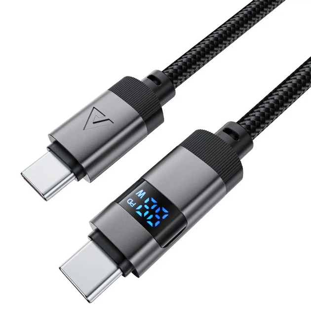 Дата-кабель ACEFAST C15-03 USB-C to USB-C 60W цинковый сплав нейлоновая оплетка черный 1.2 м - Фото 3 Дата-кабель ACEFAST C15-03 USB-C to USB-C 60W цинковый сплав нейлоновая оплетка черный 1.2 м - изображение 3