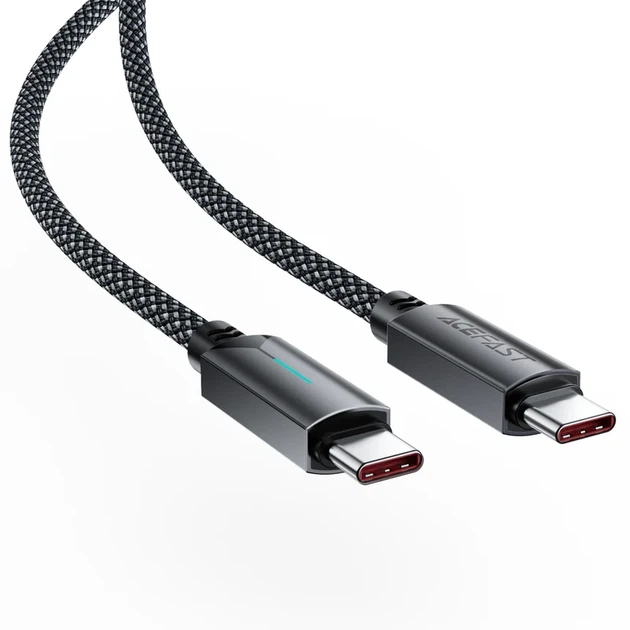Кабель зарядки ACEFAST C19-03 Type-C 60W Алюминиевый сплав + Нейлон 1.2 м Черный - изображение 4